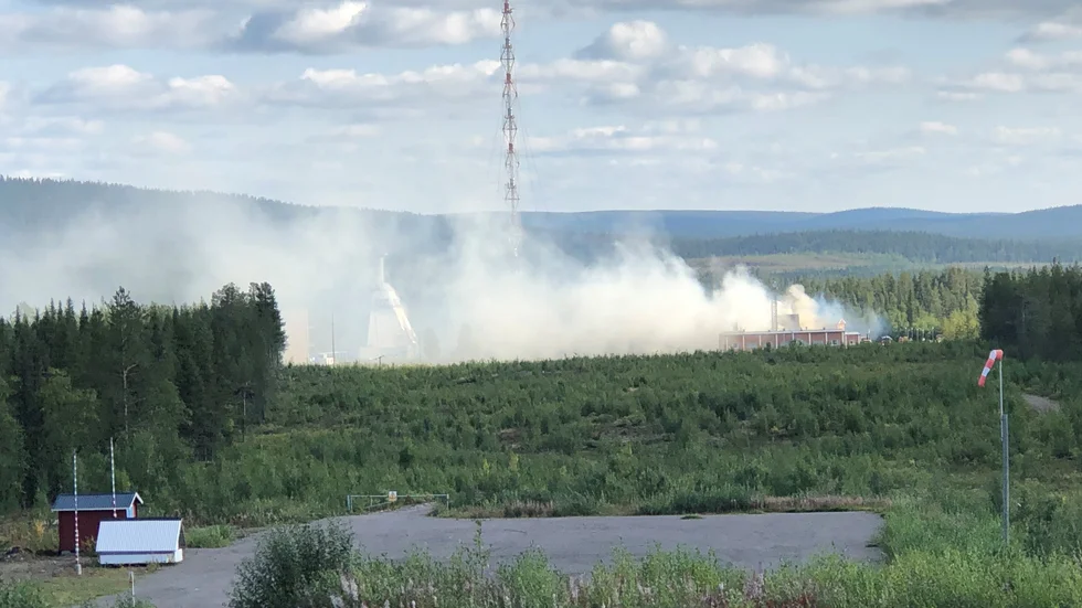 Branden på Esrange förstörde delvis rymdbasens infrastruktur för uppskjutning av sondraketer. Arkivbild.