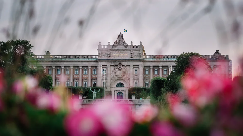 Riksdagens framsida.
