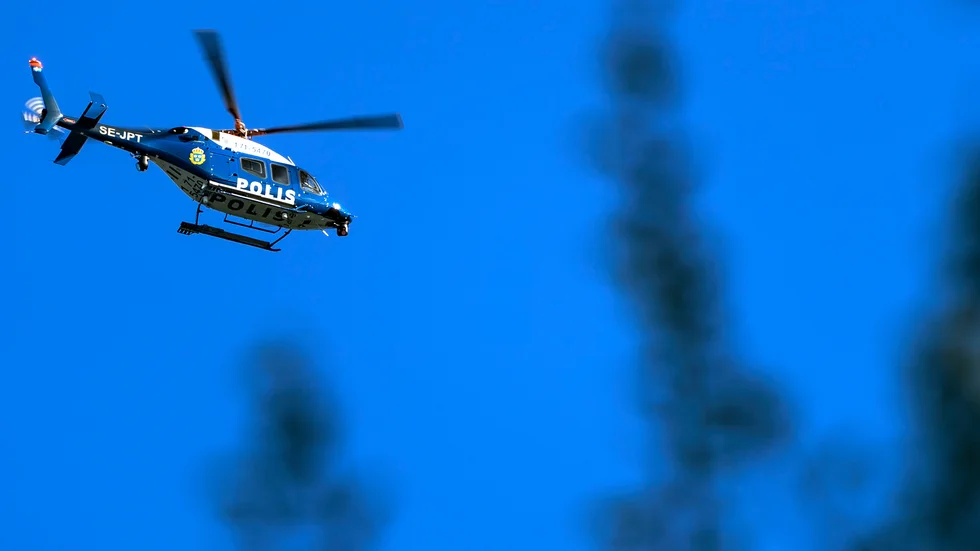 Kvinnan söktes av polis med bland annat helikopter. Arkivbild.
