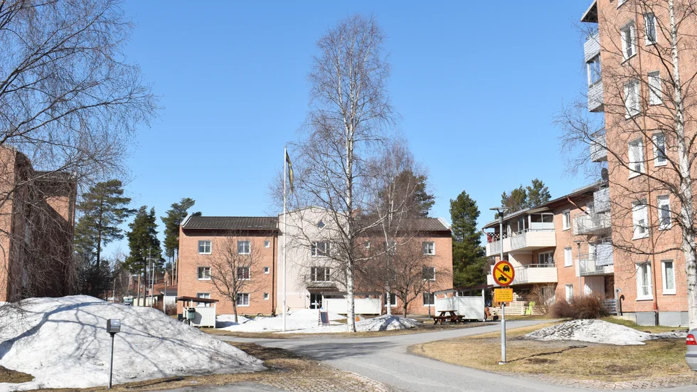 Hus på Morö Backe som ägs av SBB. Här på Stackgatan.