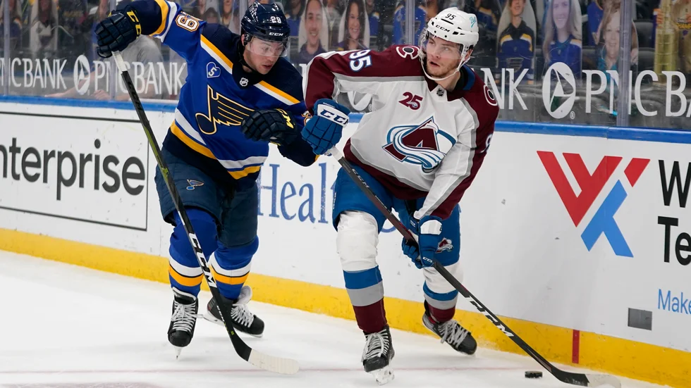 Colorados Andre Burakovsky gjorde två mål mot St Louis.