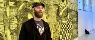 Sebastian Mügge har tecknat Torshällas själ på väggen