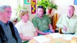 Interimsstyrelse. Södra Tjust Utvecklings Centrum ekonomiska förening är vilande och    en ideell förening  har bildats med Rolf Lektell som ordförande och Inger Dahlqvist,  Dan Eriksson och Thomas Malmberg som ledamöter i båda föreningarnas styrelse.  Foto: MARGARETA LJUNGBLAD