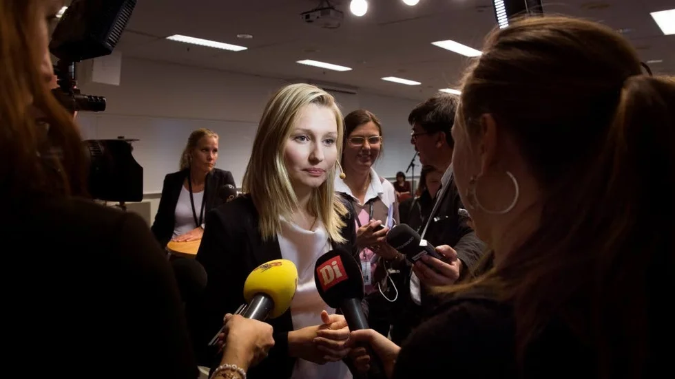 SÄGER NEJ. Partiordförande Ebba Busch Thor på presskonferensen efter omröstningen angående decemberöverenskommelsen.