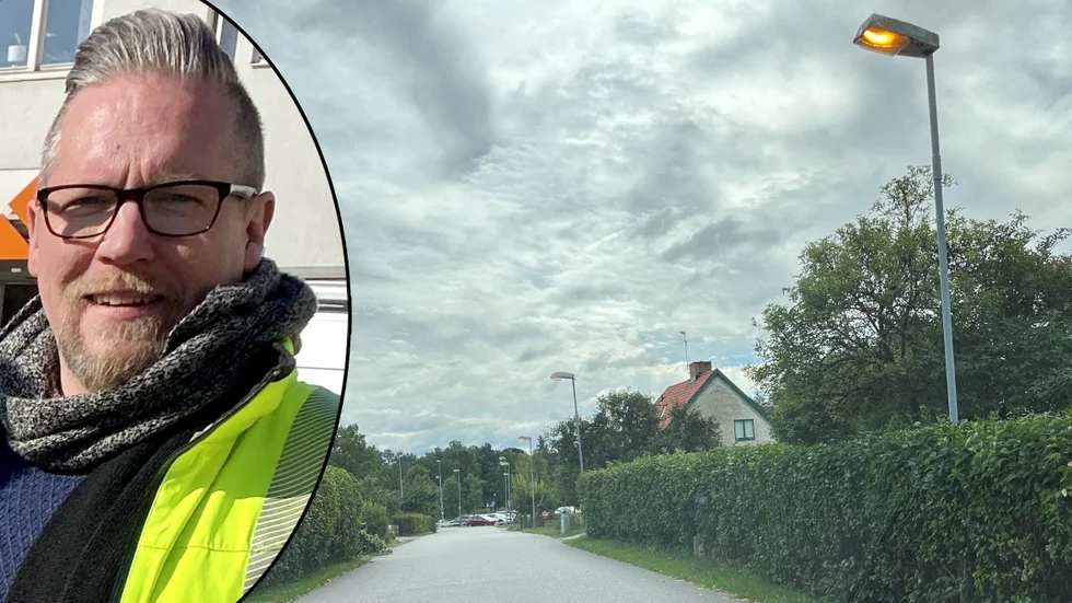 Andreas Holking på Eskilstuna kommun förklarar varför gatubelysningen i perioder varit tänd dagtid i bland annat Torshälla,.