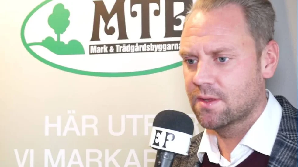 Patrik Nilsson, vd för företaget Mark och trädgårdsbyggarna.
