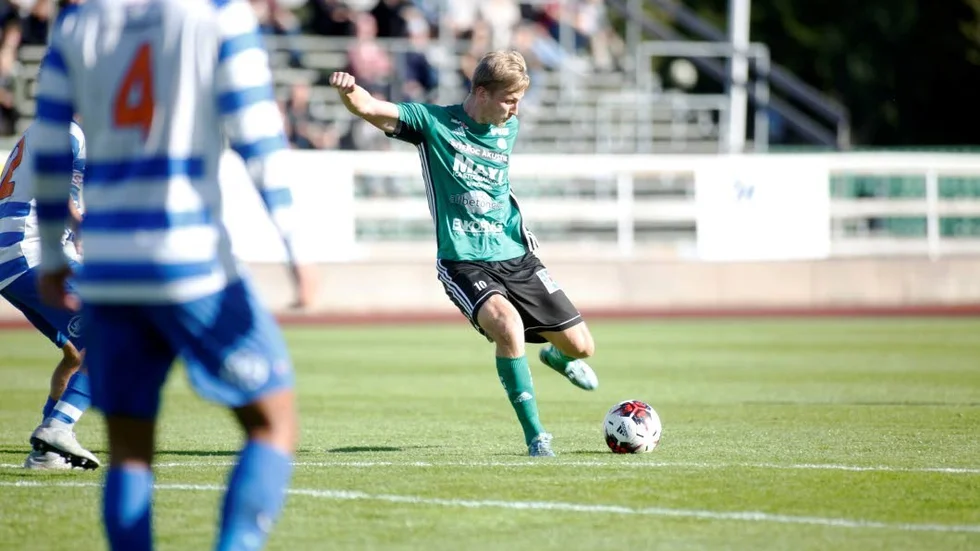Jonathan Böckert gjorde ESK:s mål mot Lidingö.