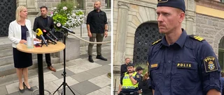 Statsministern och polisen höll pressträff i Eskilstuna – se sändningen ✓Polisen: Kvinnan och barnet inte måltavlorna