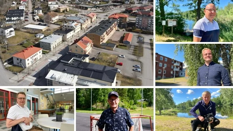 Vem tar makten i Boxholm efter valet 2022? Från vänster ser vi Claes Sjökvist (S), Evert Andersson (KD), Åke Sandberg (M), Max Fagerstedt (SD) och Gunnar Malgeryd (C).