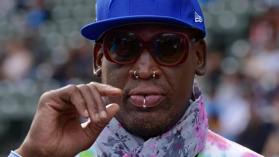 Den tidigare NBA-stjärnan Dennis Rodman säger sig vilja åka till Ryssland för att hjälpa Brittney Griner att bli frisläppt. Arkivbild.