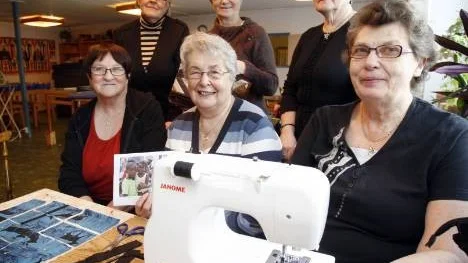 Älvsbyns Quilt Quinnen, här representerade av Adela Karlsson, Doris Öberg, Carin Gustafsson, Birgitta Olofsson, Anita Karlsson och Lisbeth Wiklund.