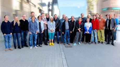 PÅ VÄG. Ayjo och Norrbotten Big Band på väg för att träffa jazzpolare från hela Nordkalotten i Uleåborg.Foto: KALLE WIDÉN