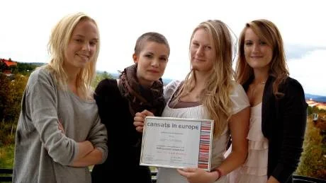 SPACE BABES. Ida Berneryd, Anna Huhta, Alva Kihlgren och Viktoria Winden tog nyligen hem ESA:s pris för bästa innovation.