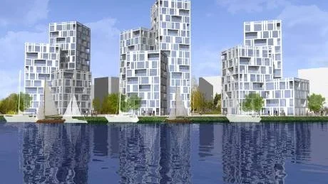 NYA LULEÅ. Från havet blir Akelius höghus Luleås nya siluett. Illustration: ARKITEKTHUSET MONARKEN