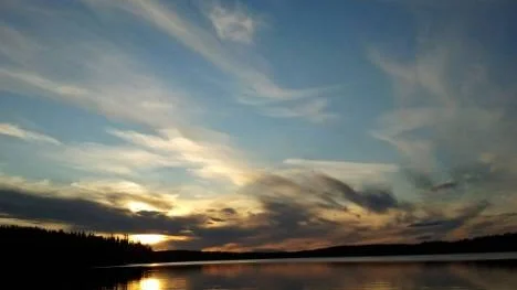 Solnedgång vid Holsträsket