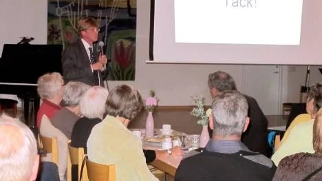 Ulf Näslund, verksamhetschef, överläkare och docent,Hjärtcentrum Norrlands Universitetssjukhus, medverkade vid mötet.