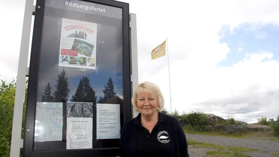 Sally Sundbom hyr Rödbergsfortet av Statens fastighetsverk.