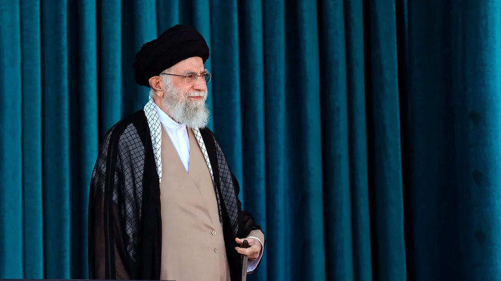Irans högste ledare Ali Khamenei i ett tal den 3 oktober, samtidigt som protesterna pågår i Iran.
