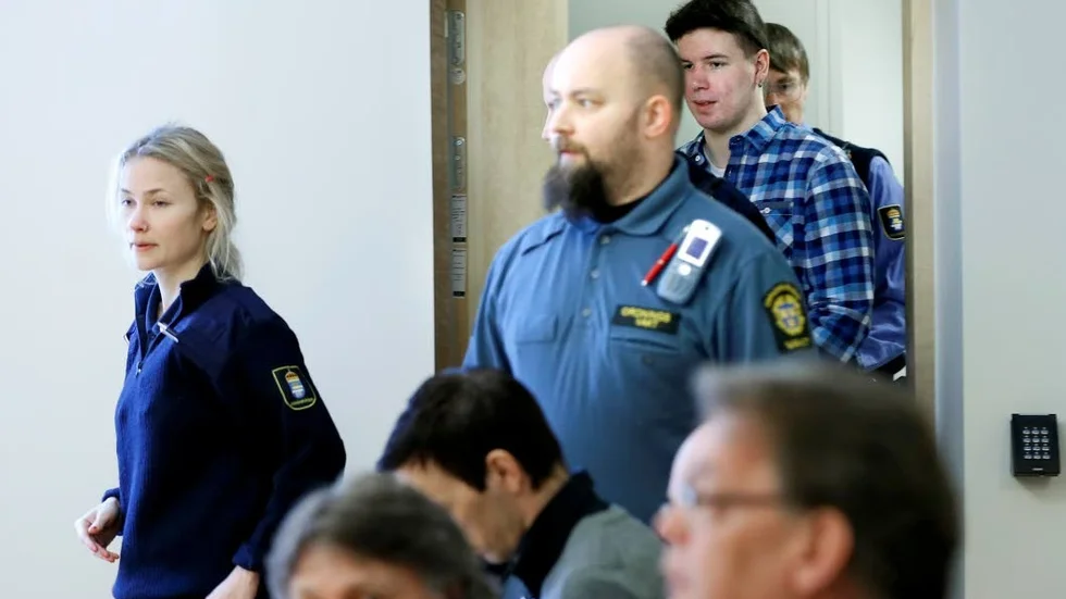 Kristoffer Johansson i hovrätten i Umeå. Den sänkte straffet från 14 till 10 års fängelse. Nu vill han bli helt frikänd.