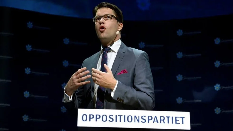 MEDVIND. Sverigedemokraternas Jimmie Åkesson har medvind i SCB:s opinionsmätning. Det är Sveriges tredje största parti.