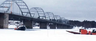 Isränna stoppar isbanan