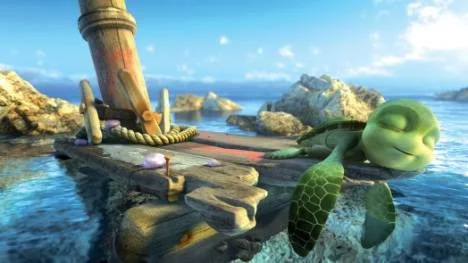 3D-effekten gör "Sammys äventyr" till en njutbar visuell upplevelse.