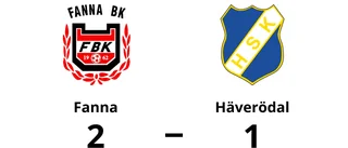 Fanna avgjorde i andra halvlek mot Häverödal