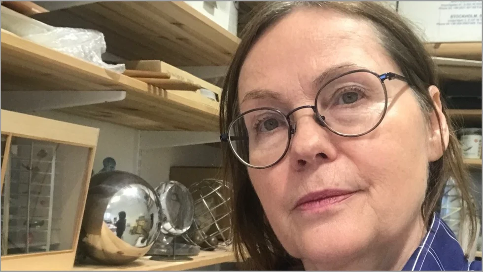 Ebba Matz, konstnär från Leksand och Stockholm, bidrar med Källa som kommer att stå utanför nya simhallen. "Jag ser den som ett landmärke."