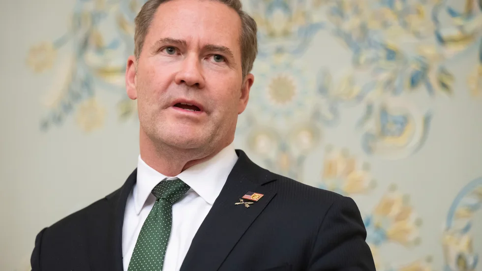 USA:s nationella säkerhetsrådgivare Mike Waltz. Bild tagen den 11 mars.