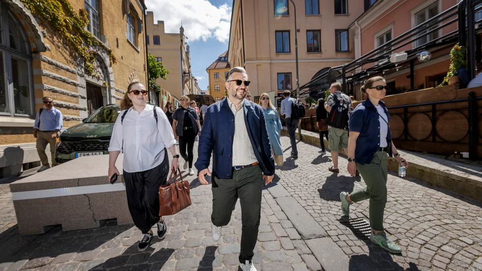 VISBY 20240625 
Muharrem Demirok, Centerpartiets partiledare, gör det inte lätt för sitt parti.