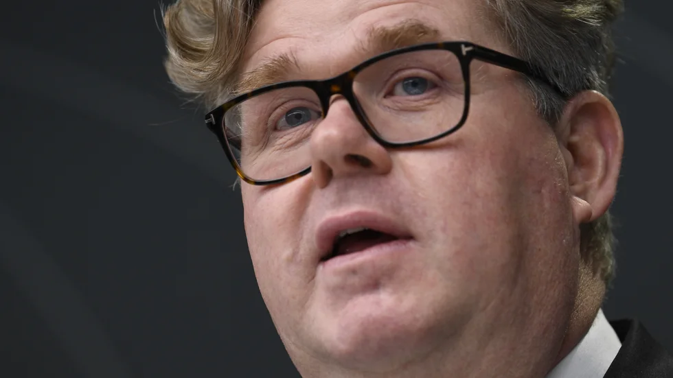 Justitieminister Gunnar Strömmer (M) vill inte spekulera om möjligheterna till ex gratia-ersättning för läkarna i styckmordsfallet. Arkivbild.