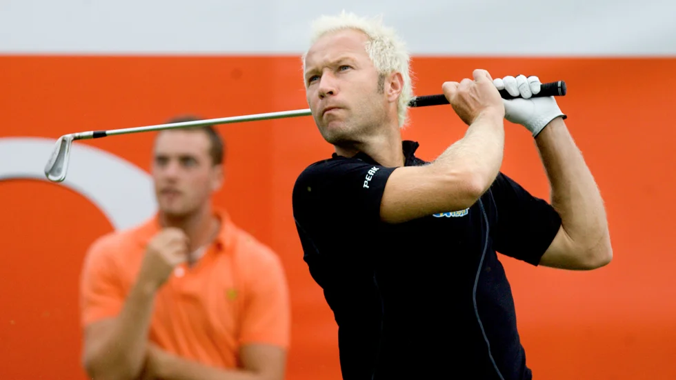 Golfproffset Per-Ulrik Johansson kommer från Västervik och önskar sig ett glas färskpressad apelsinjuice bredvid gröten och skinkmackan.