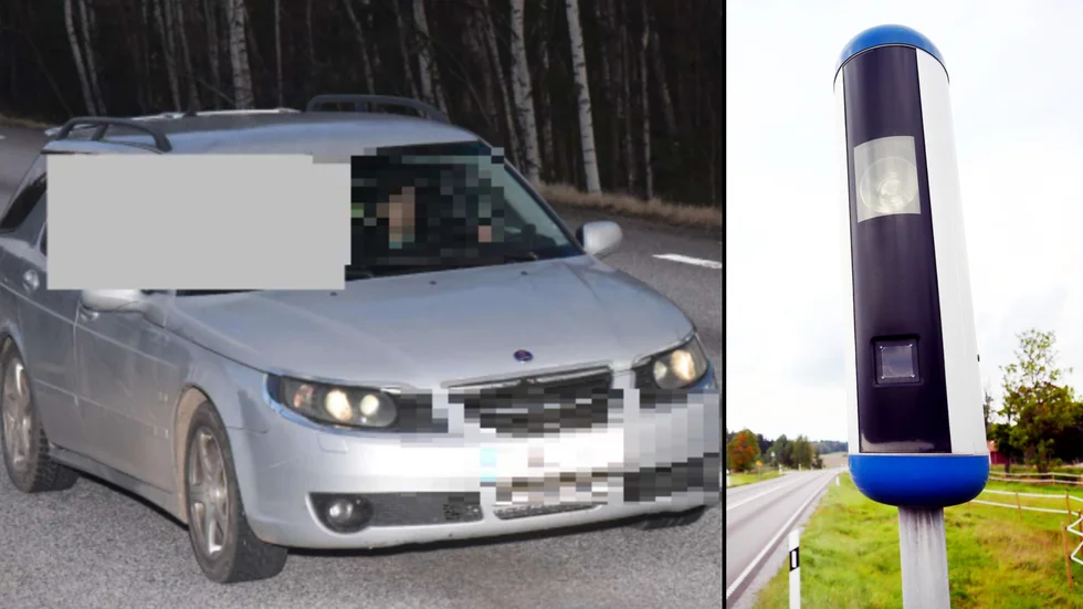 En trafiksäkerhetskamera i Vimmerby kommun fotade den körkortslösa föraren.