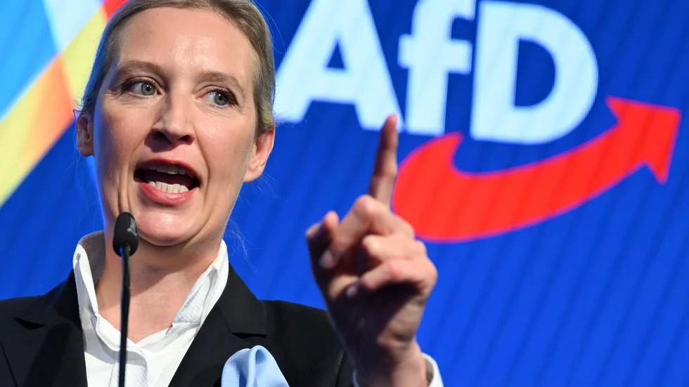 Alice Weidel är en av två partiledare för AfD. 