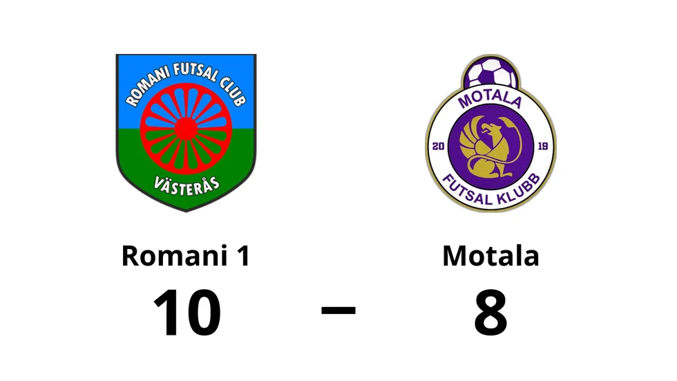 Romani FC Västerås 1 vann mot Motala Futsalklubb