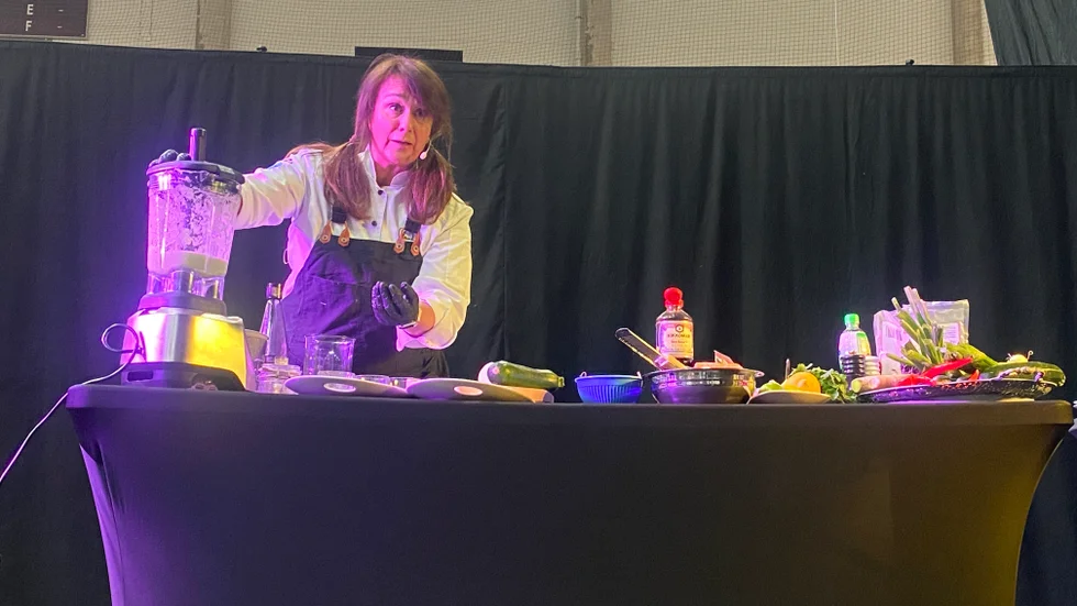 Alexandra Zazzi gästade bomässen i Nyköping.