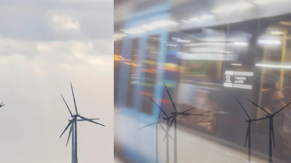 Insändarskribenten jämför vindkraften med kollektivtrafiken.