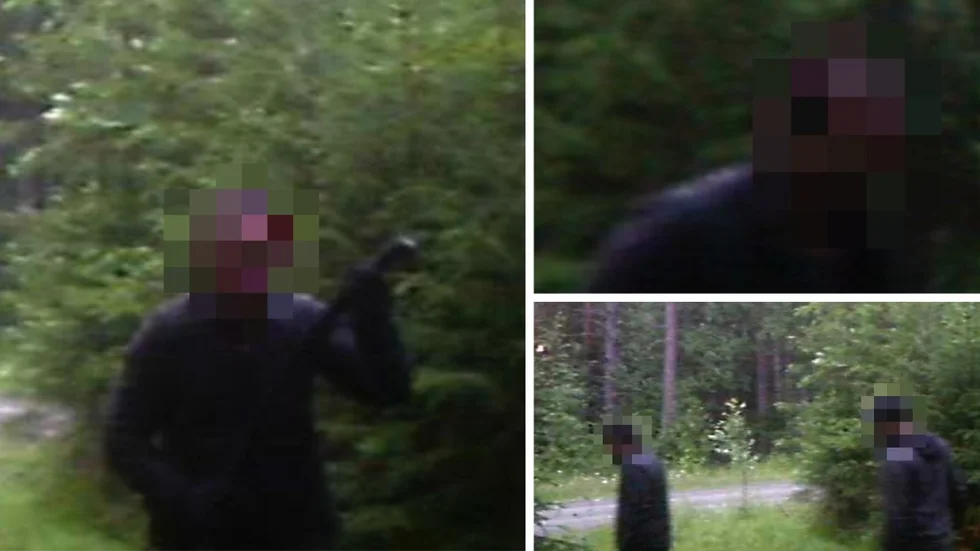 En viltkamera i en by i Skellefteå kommun fångade männen när de hanterade koppar.