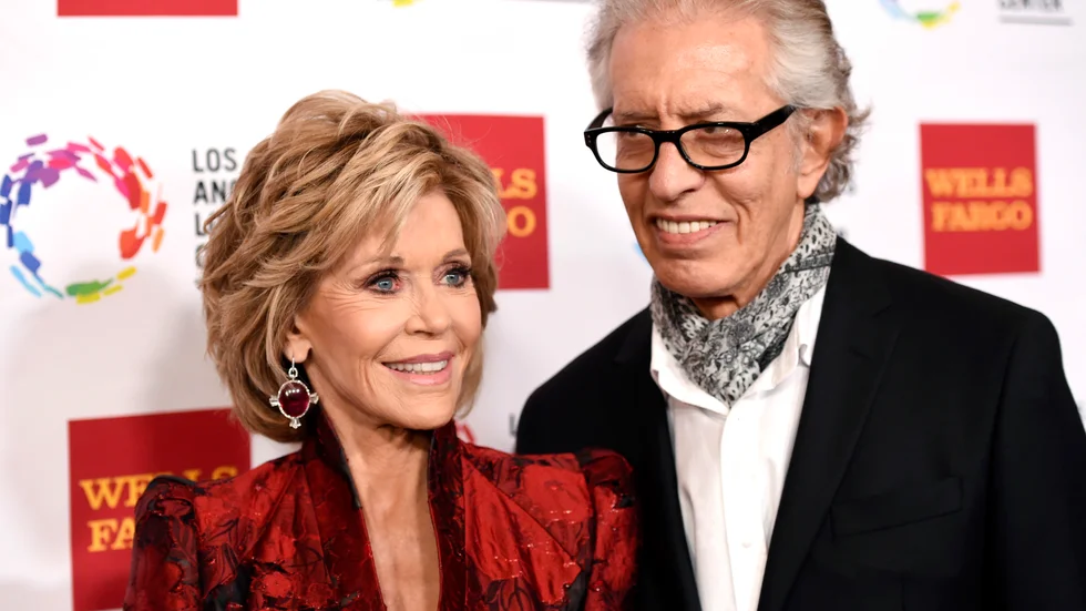 Richard Perry tillsammans med Jane Fonda vid en gala i Los Angeles. Arkivbild.