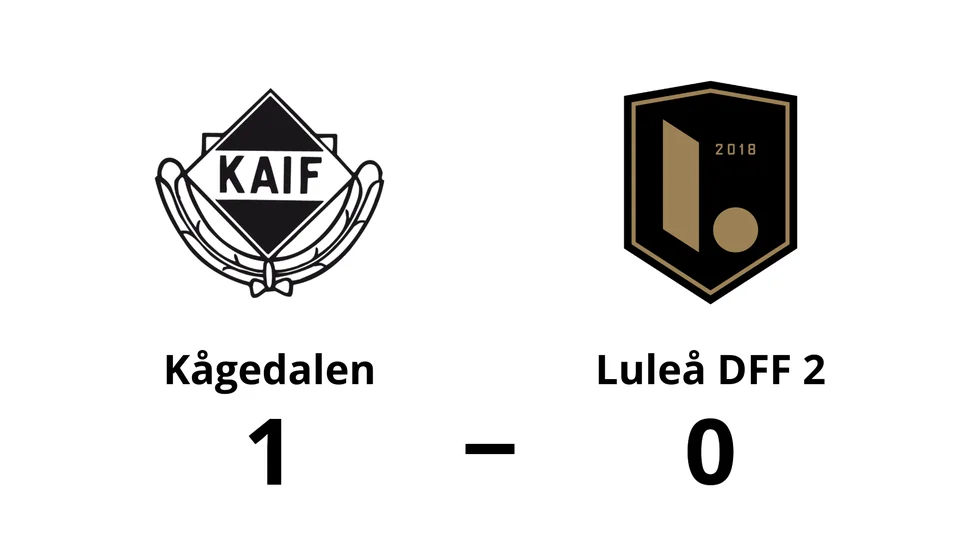Kågedalens AIF vann mot Luleå Fotboll DFF 2