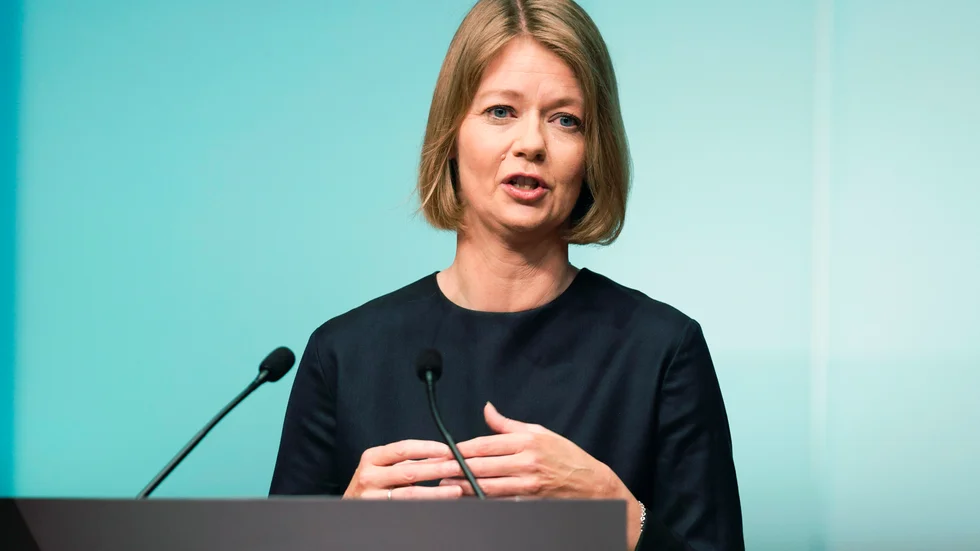 Den norska centralbanken, Norges Bank – med chefen Ida Wolden Bache – fortsätter höja räntan. Arkivbild