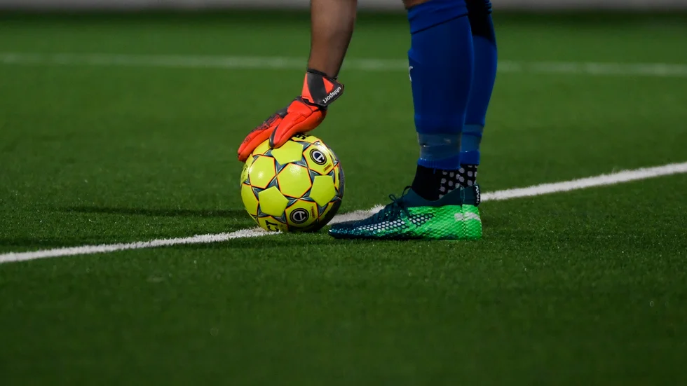 Fotbollsmålvakten Leandro Requena gjorde mål från omkring 100 meter. Arkivbild.