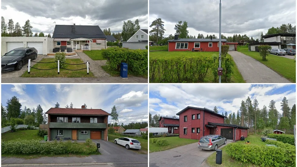 Öringvägen 6, Curteliusvägen 19, Turkosvägen 15 och Rotvägen 18
