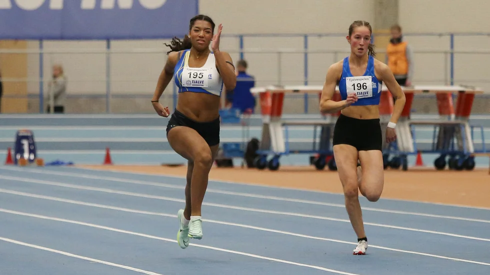 Hemmalöparen Denise Kuivanen-Johnsson vann 60 meter för Flickor 17.