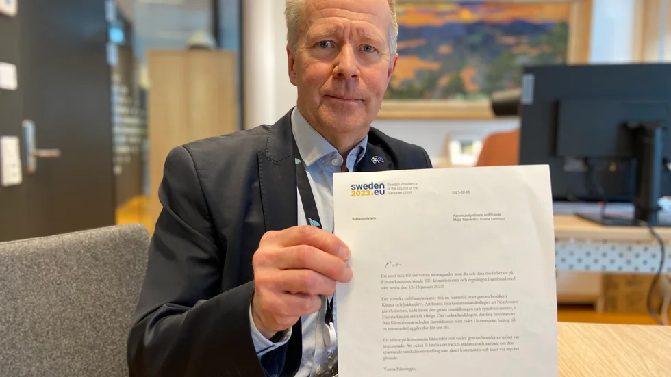 Statsministerns tack för bland annat att Norrbotten går i bräschen för "gröna omställningen". Nu vill dock kommunledningen i Kiruna att staten skjuter till medel för att klara båda omställningarna, den gröna och staden.
