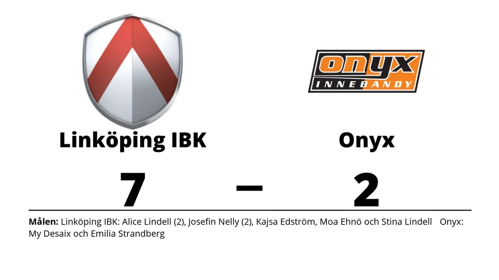 Linköping IBK Ungdom vann mot Onyx IBS D1