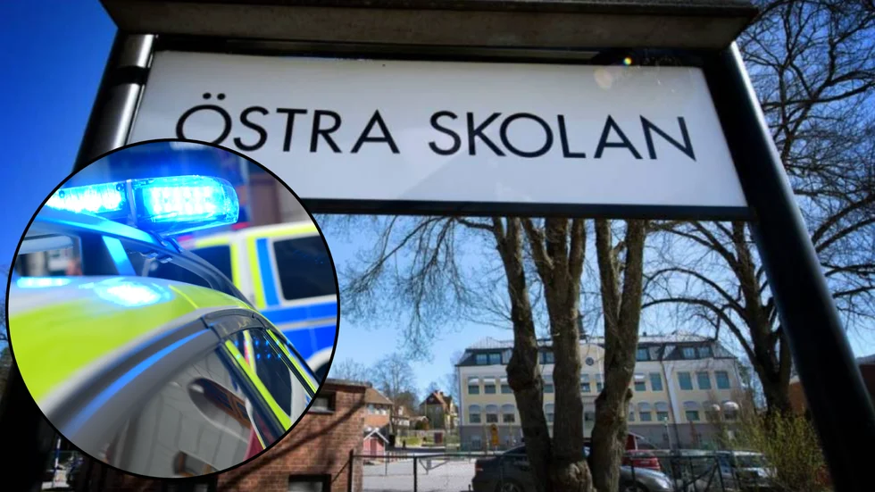 När polisen kom till skolgården började ungdomarna springa.