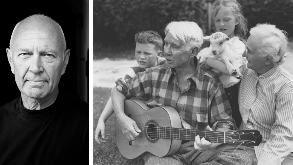 1. Pierre Schori har skrivit en ny bok om den svensk-amerikanske poeten och författaren Carl Sandburg. 2. Carl Sandburg sjunger folksånger tillsammans med sin hustru Lilian Steichen och barnbarnen John Carl Thoman and Karlen Paula Thoman vid hans hem i Blue Ride Mountain i North Carolina 1951.  