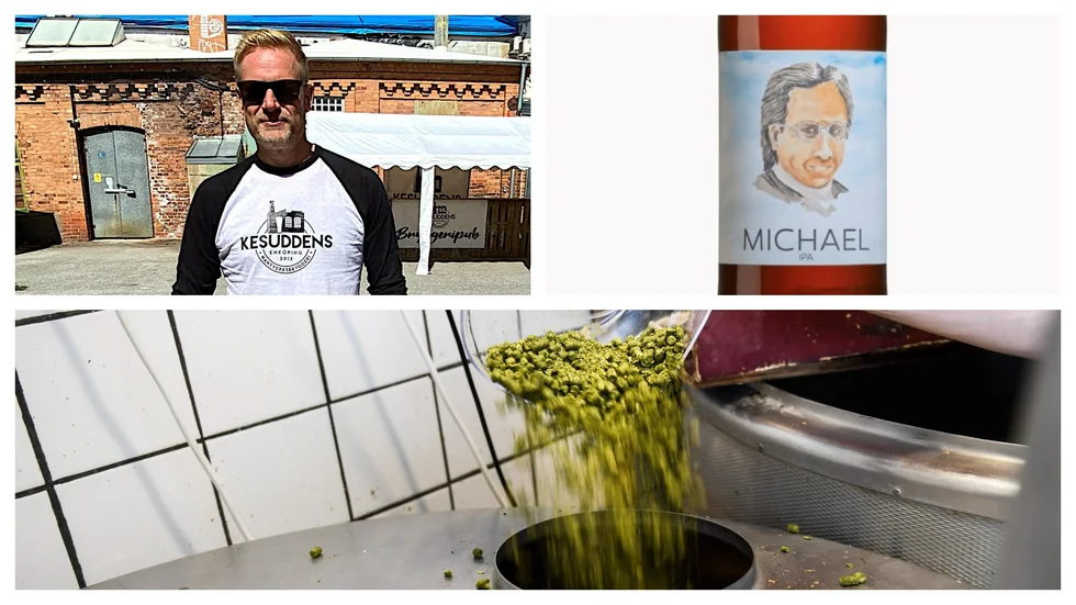 Joakim Jansson, Fredrik Lundquist, Jimmy Larsson brygger sin öl på Mickes Kesuddens Hantverksbryggeri. Deras ipa "Michael" har tagit slut på hyllorna men det beror bara på att den har sålt slut.