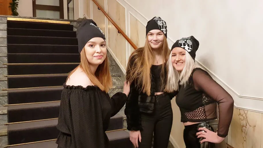 UF-företagarna Olivia Lilleberg, Linda Rasimus och Mathilda Eriksson vars företagsidé är att tillverka naturvänlig kroppsskrubb gillade nätverksträffen.
